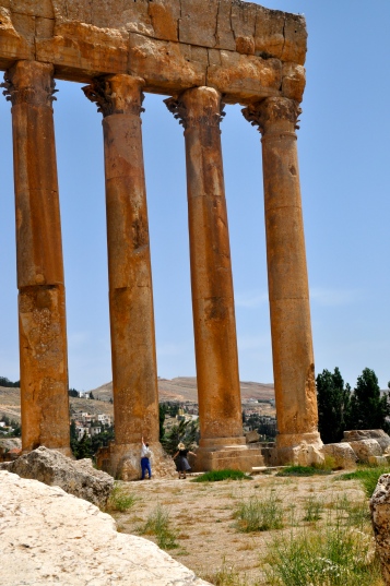 The Columns of Ba'albeck dwarf other Roman cities in the region 